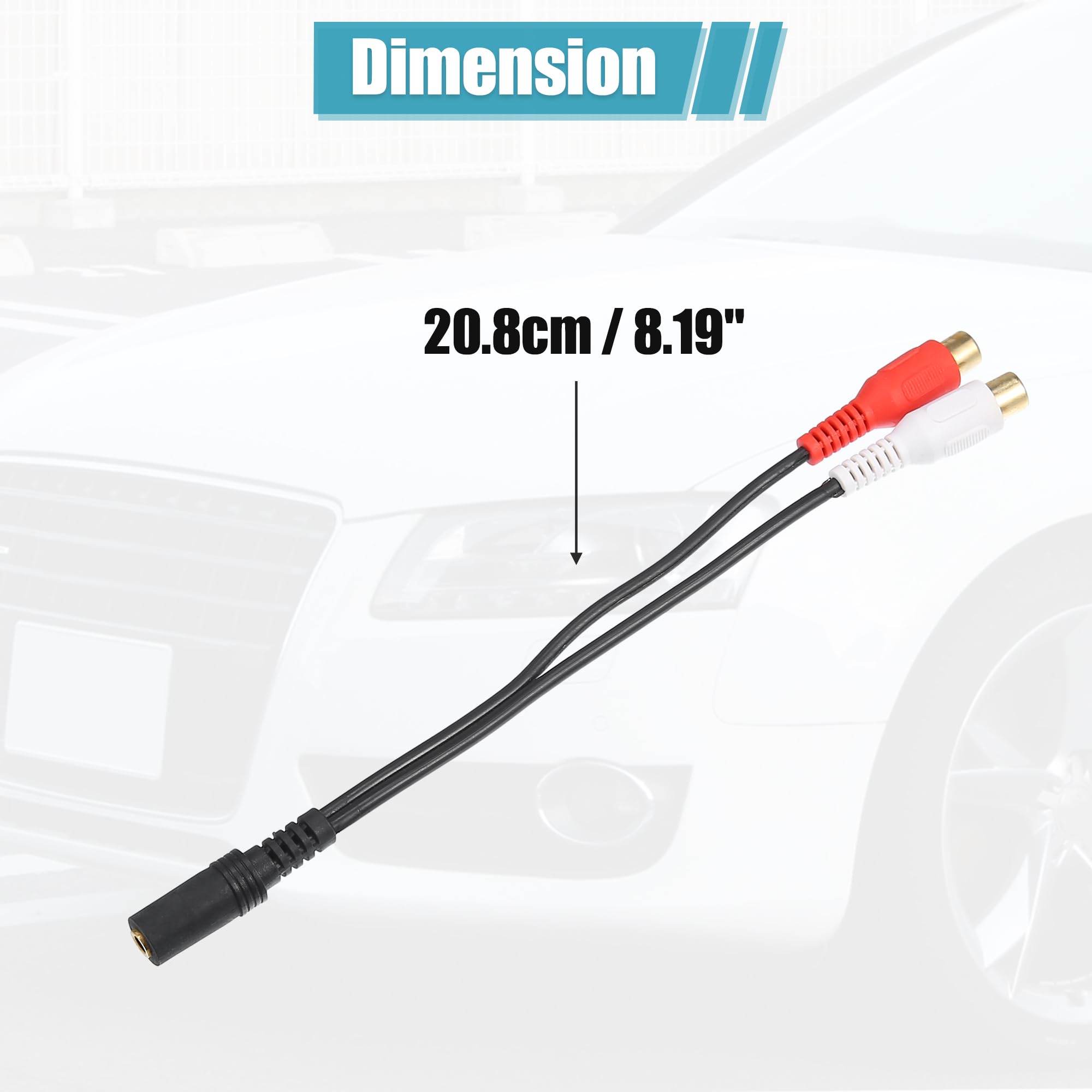 QUARKZMAN 3.5mm Femmina a Doppio RCA Femmina Phono Stereo Separatore Cavo