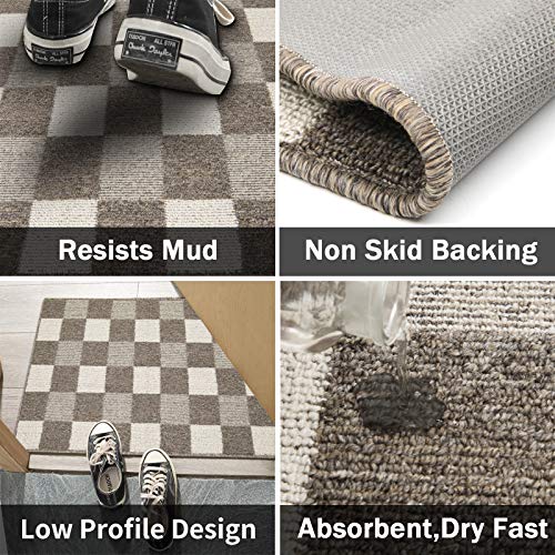Hebe Indoor Door Mat Runner 20"X59" Low Profile Inside Doormat Door Mats For Entryway Hallway Non Slip Absorbent Resist Dirt Entrance Carpet Floor Mat Machine Washable #TOP4