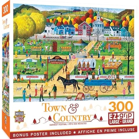 MasterPieces 300 Piece EZ Grip Jigsaw Puzzle - Havest Festival - 18"x24" Cover