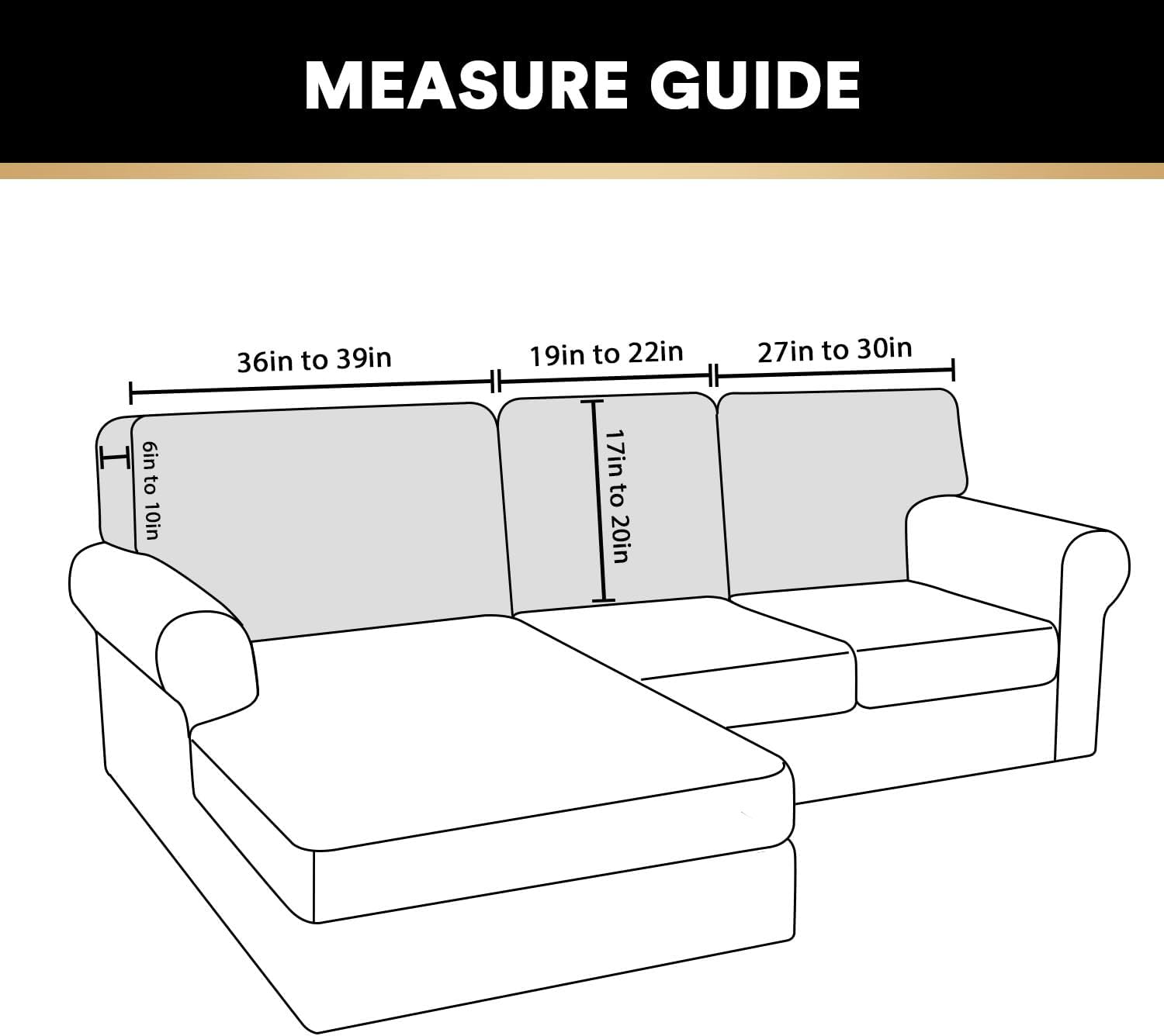 PrinceDeco Sectional Couch Covers Velvet Cushion Covers for Sectional Couch Cushion Covers for Sectional Sofa Separate Sectional Sofa Slipcovers Washable(1 Chaise Back+ 2 Sofa Back,Brown)