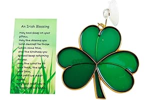 Irish Shamrock Stained Glass Suncatcher Set