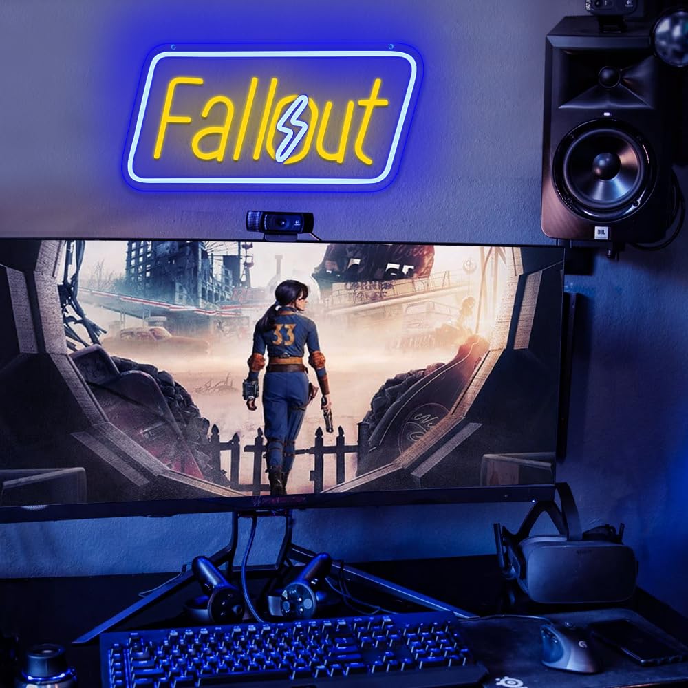 Fallout Neón Juego Neón Decoración De Pared Señal De Led De Fallout Aplicable a Decoración de dormitorio Regalo Para Hombres