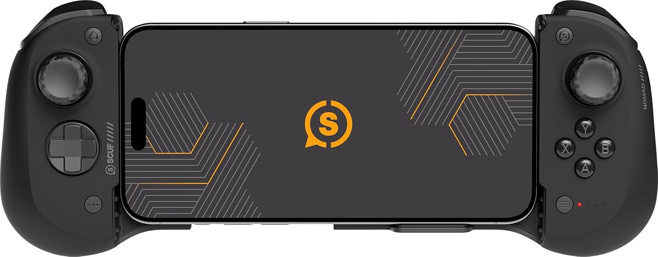 SCUF NOMAD Wireless iPhone Mobile Gaming Controller – Customizable Paddles – Anti-Drift Thumbsticks – Bluetooth 5.0 Connectivity – PS Remote, Xbox Game Pass, Apple Arcade, Steam Link – Black