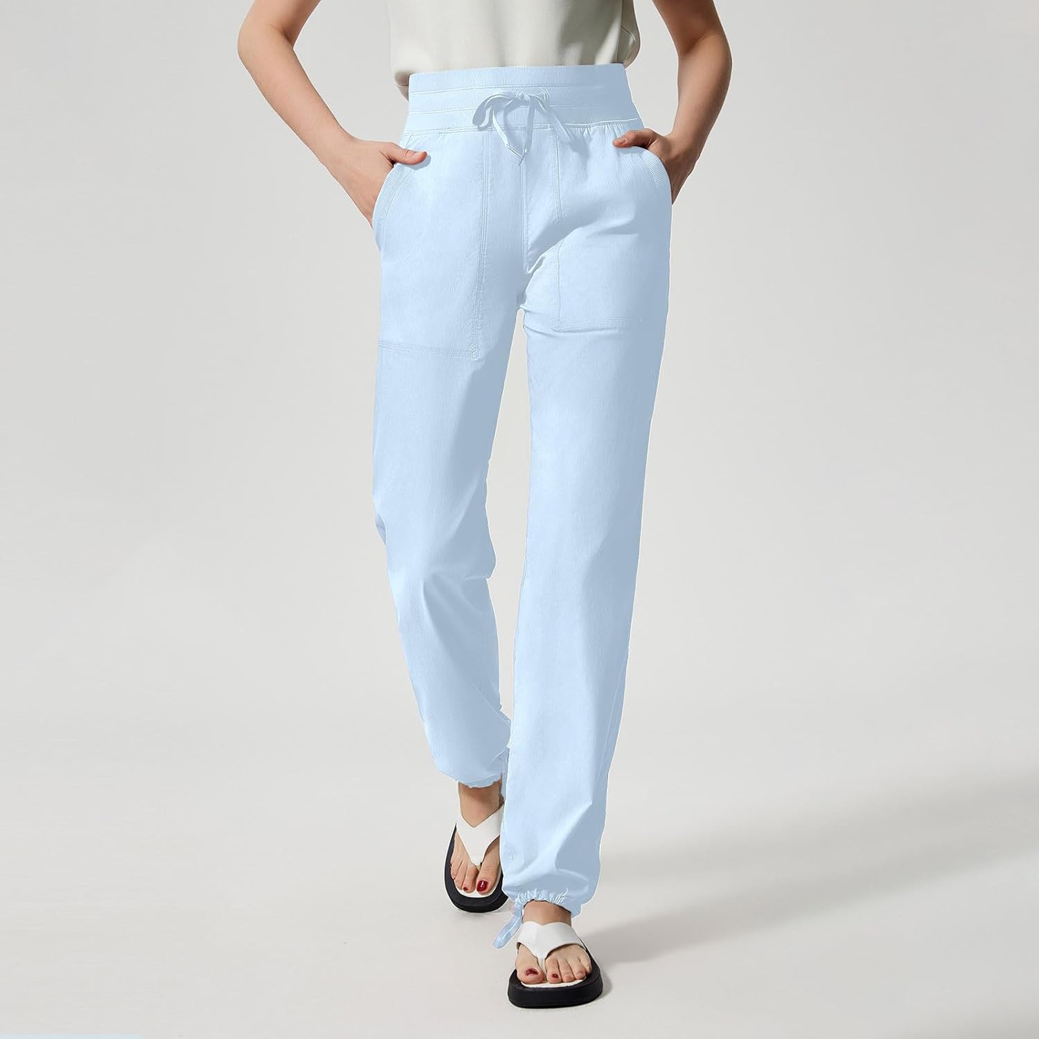 Women's Sweatpants Casual Jogger Summer Pants Loose Fit Comfortable Workout Hiking Travel Elastic Waist Lightweight