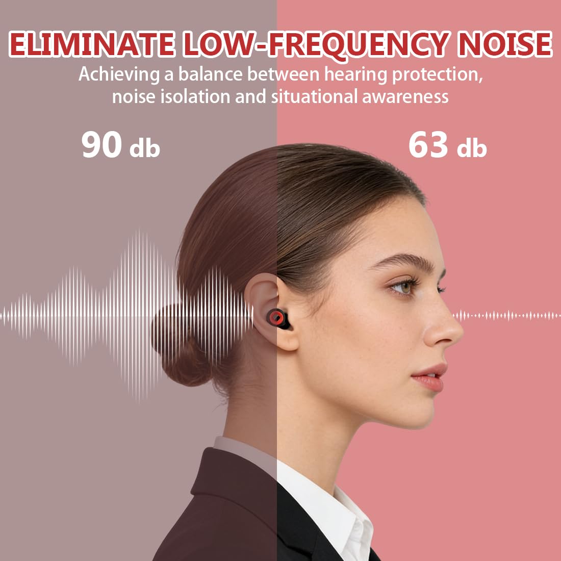 Tappi per Orecchie per Motociclisti, 2 Paia, Protezione dal Rumore del Vento, Tappi in Silicone Riutilizzabili per Concerti e Sonno - 5