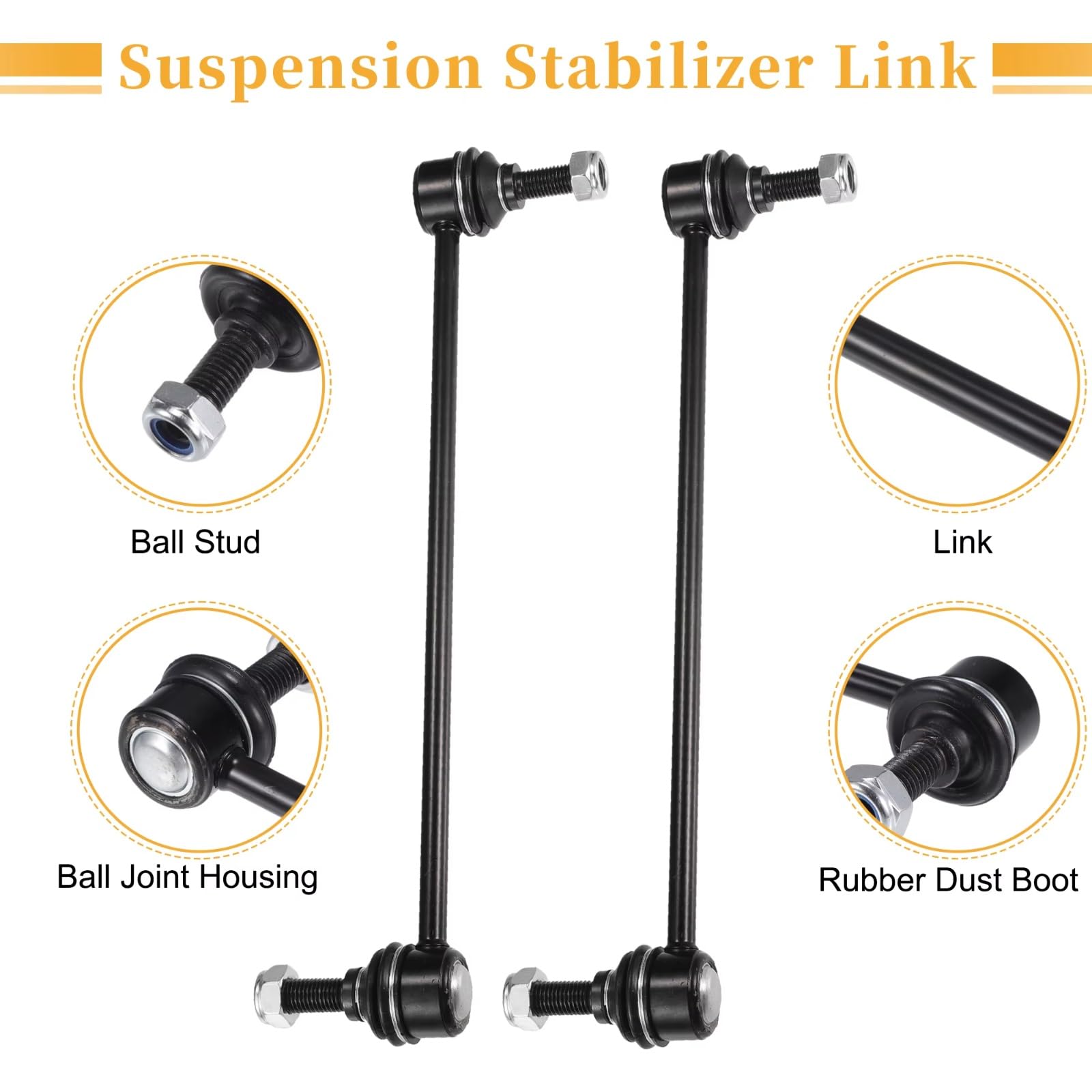 Kit de 2 Piezas de bieletas de Barra estabilizadora Delantera compatibles con Odyssey 1999-2000 2001 2002 2003 2004 y Pilot 2003 2004 2005