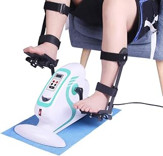 Mini Cross-trainer,Fitness Motorized Electric Mini Exercise Bike Pedal Exerciser Mini Cycling with Protective Gear Fitness Exercise Bike Rehab Trainer Effective Leg Trainer