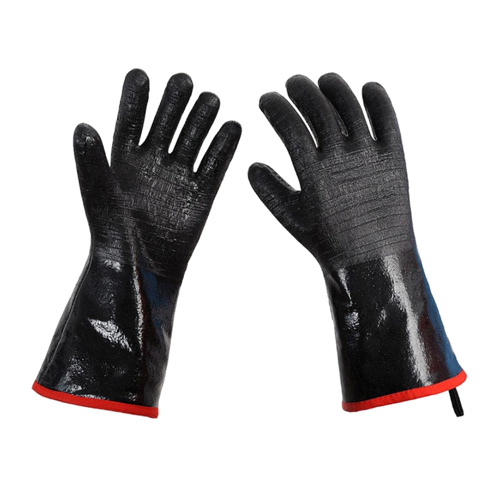 Guantes de Trabajo, 1 par de Barbacoa de Neopreno Barbacoa Prueba de Aceite Resistente al Calor de la Parrilla: de 18 Pulgadas de Grosor (Color : 14 Inch Thick)