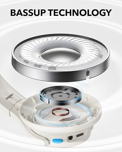 Miniatura 3 de Soundcore Q11i - Auriculares inalámbricos Bluetooth sobre la oreja de Anker, graves profundos, tiempo de reproducción de 60 horas, audio de alta