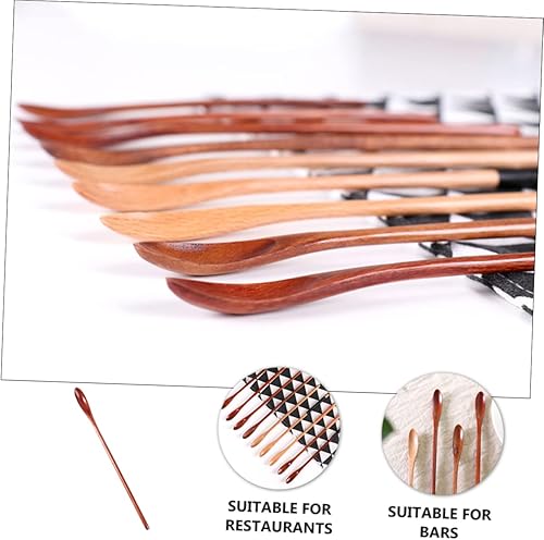 Miniatura 2 de Juego de cucharas agitadoras de miel para café, té y miel, cucharas de madera para mezclar suavemente