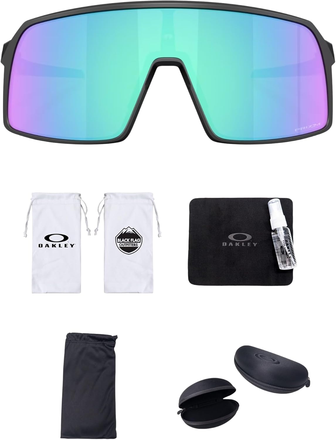 Oakley Sutro OO9406 Shield Sunglasses | Bundle with Cleaning Kit & White Microfiber Bag
