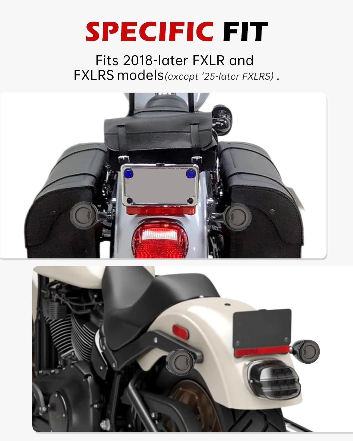 TSUNG Bullet LED Rear Turn Signals Smoked Integrated Indicator Brake Running Light Compatible with Harley Sportster XL 883 1200 1992-2019 (Short-B-Black)