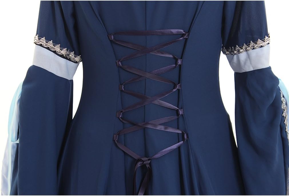 CosplayDiy Renaissance Dress Women Medieval Costume Victorian Dresses Pirate Skirt Renaissance Fairy Elf Dress - Image 7