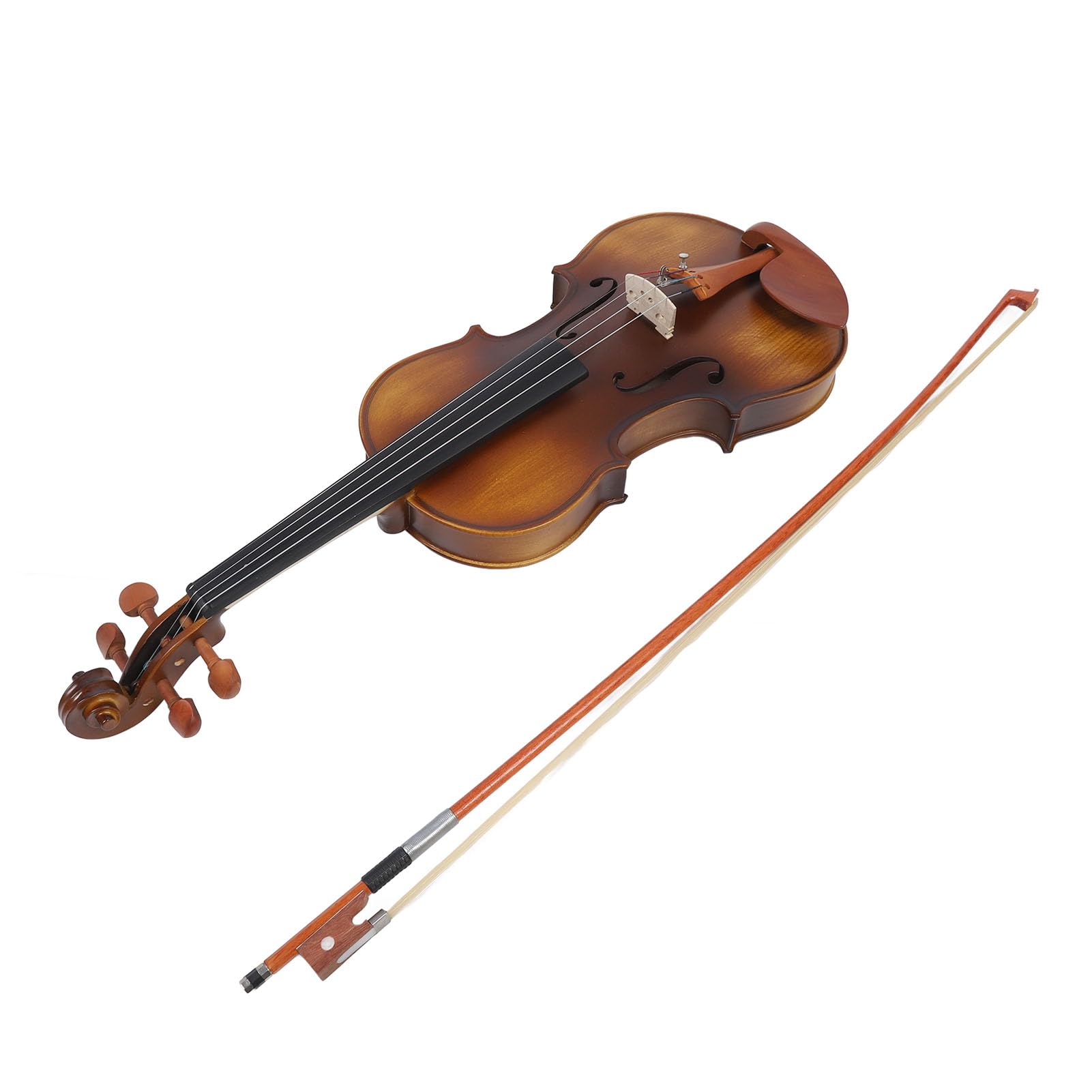 Jiawu Set di Violino per Principianti, Kit Iniziale per Violino da Costruzione in Legno Massello, Set Completo di con Accessori Completi per Principianti Bambini Adulti
