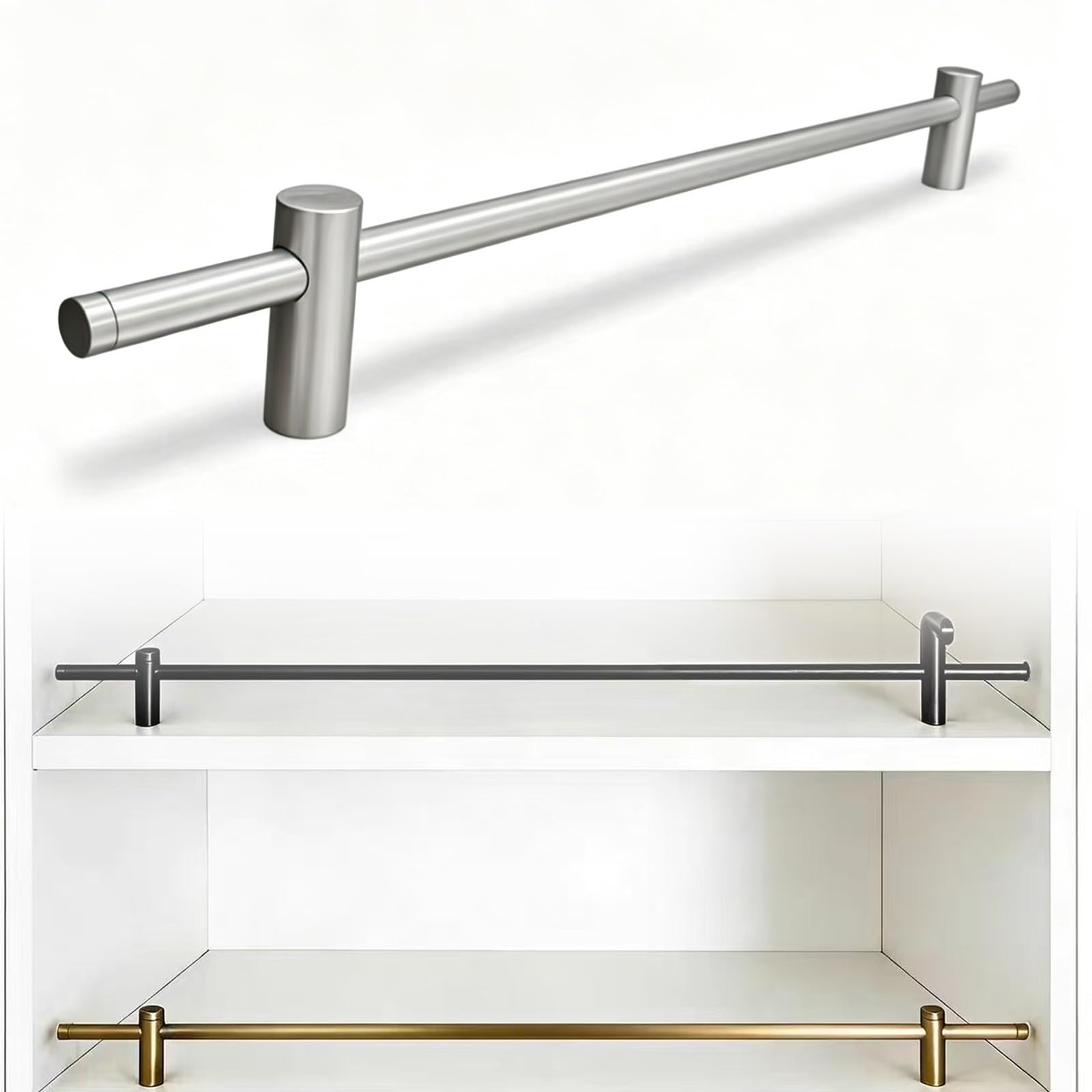 Barre anti-basculement étagère de cuisine avec barrière garde-corps placard 86cm