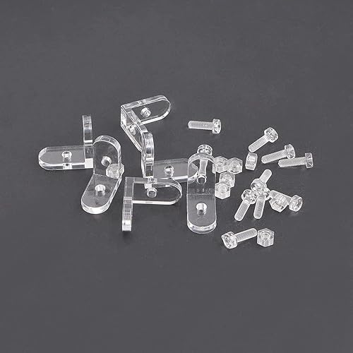 Miniatura 5 de L Brackets Transparent 20Pcs Clear Acrylic Corner Bracket 90 Degree Support Shelf Corner Brace Right Angle Bracket