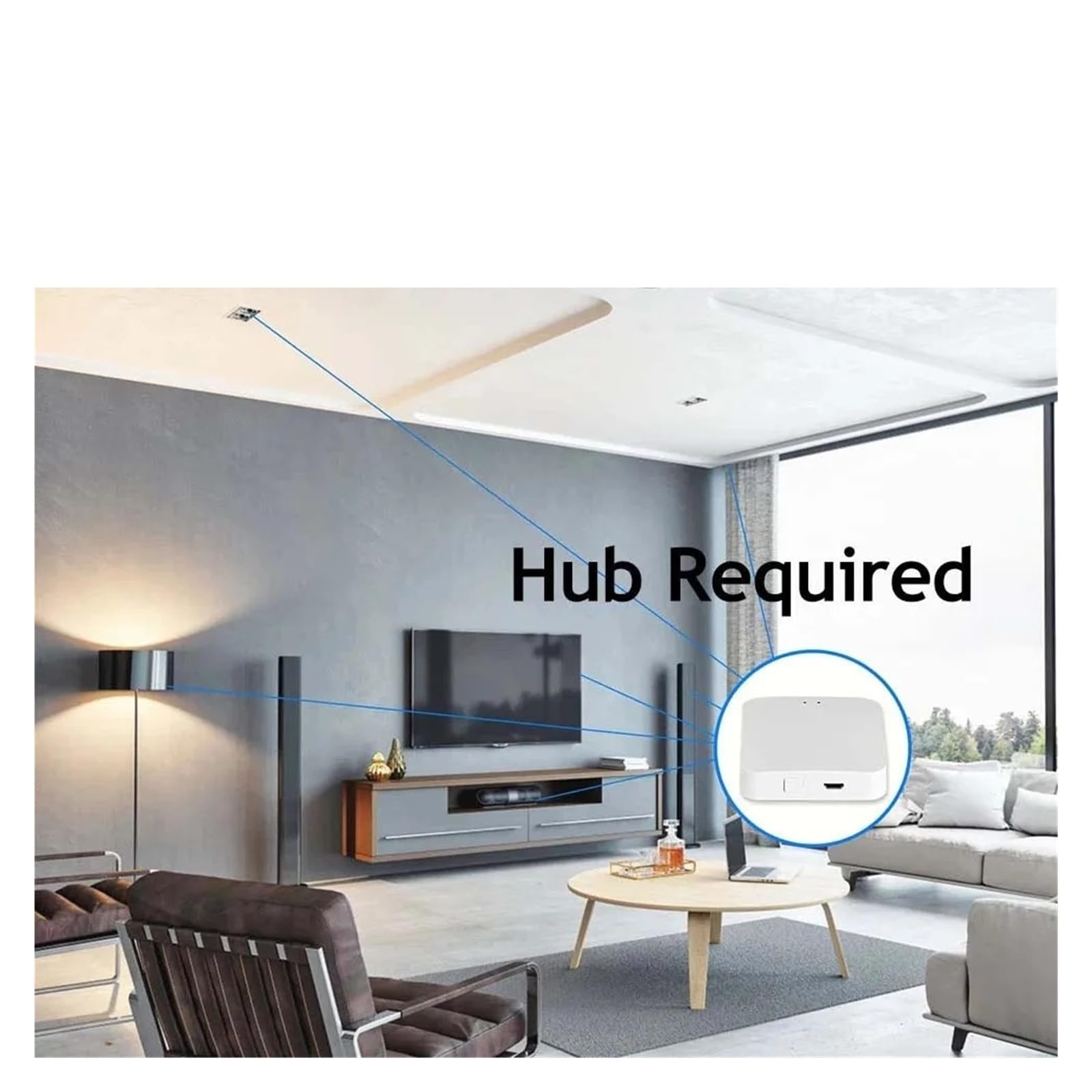 Ozscbuioy Striscia LED USB Wifi RGB 5050 Luce LED DC5V Retroilluminazione TV compatibile(Zigbee verison,5M Kit)