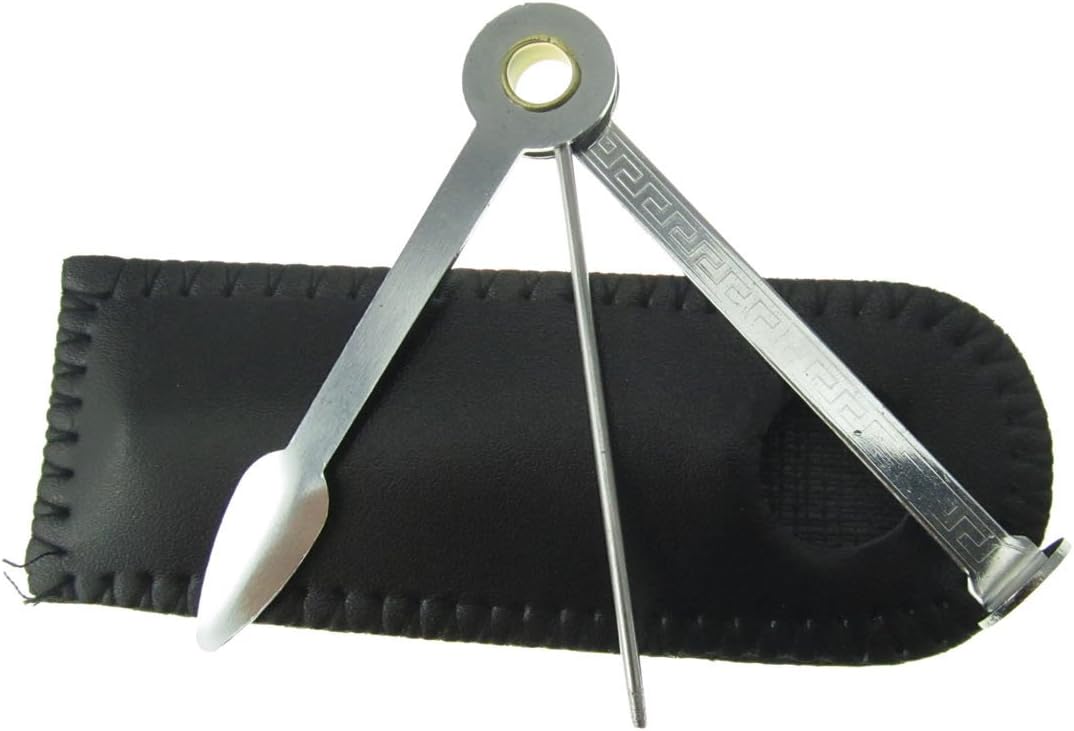 Yueton Pack of 2 New Pocket or Pouch 3in1 Stainless Steel Catlinite Cleaner Cleaning Tool Reamers Tamper