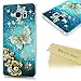 Galaxy Note 5 Case - 3D Handmade Bling Colorful Diamonds Gold Butterflies with Shiny Sparkle Rhinestone Gems Crystal Clear Full Body Protection Hard PC Case Cover by Mavis's Diary