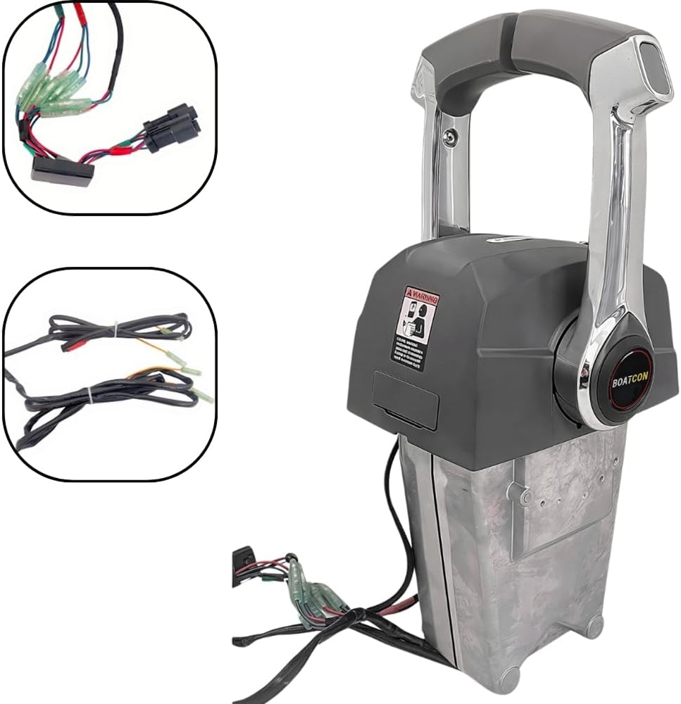 Dual Lever Binnacle Remote Control Box 5006184 Top Mount For Johnson Evinrude OMC BRP Outboard Engine With Key Switch Push To Open