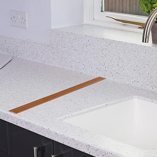 Miniatura 10 de Tira de transición de suelo autoadhesiva, tira de cubierta plana laminada para el suelo, tira divisora plana de vinilo de 2 pulgadas de ancho,