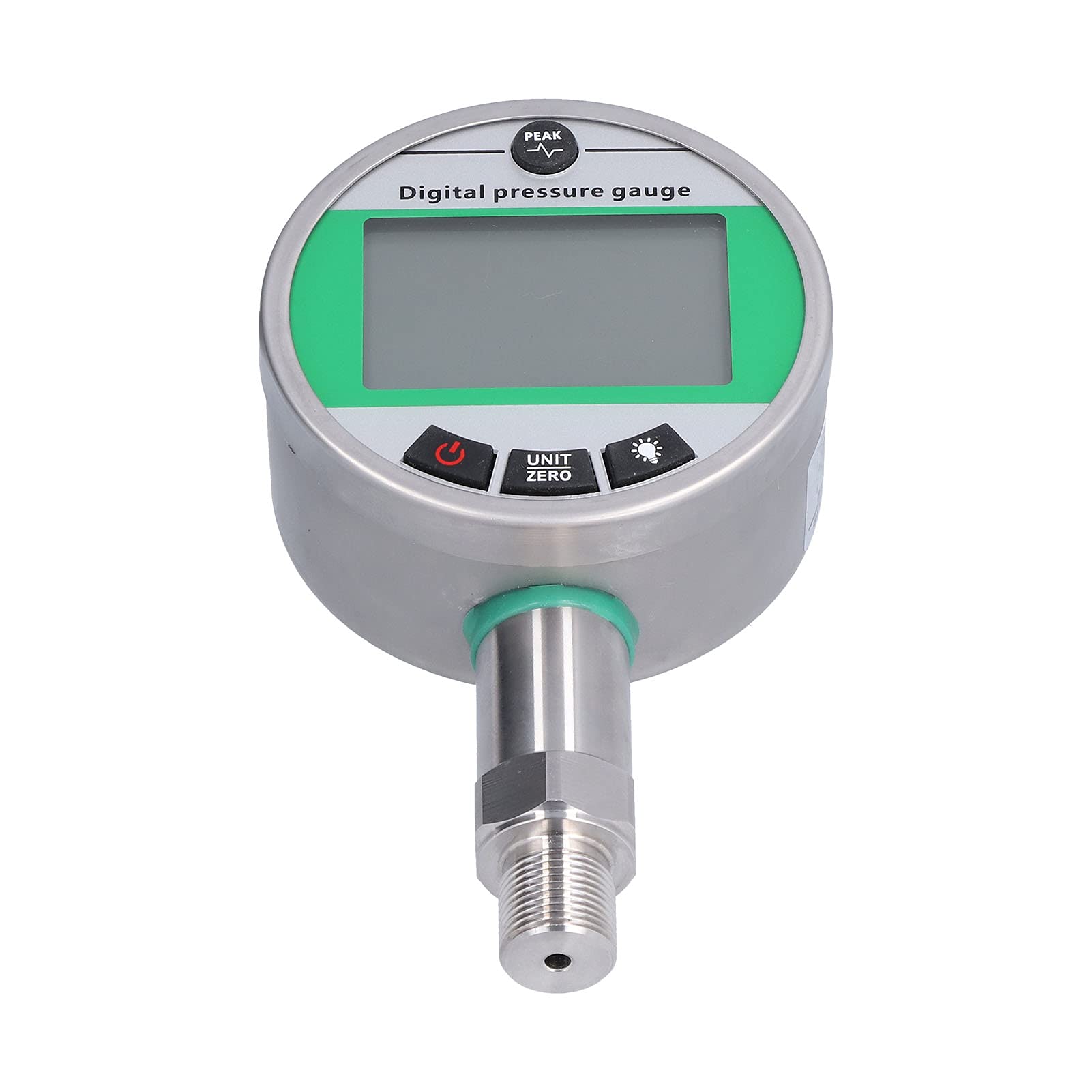 Jeanoko Manómetro Hidráulico Digital, Diseño Preciso de Acero Inoxidable con Medición de 1,6 MPa para Uso Industrial, Pantalla de 100 Mm