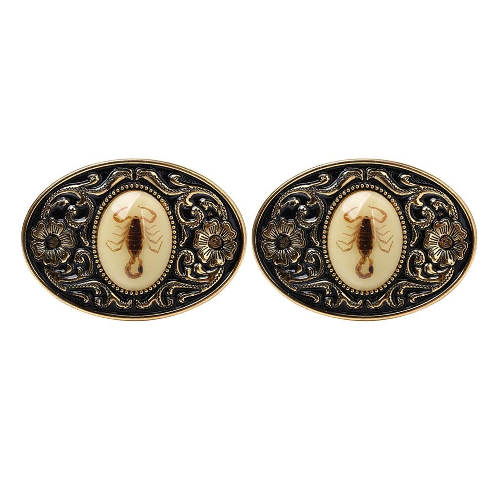 2 Pieces Mens Western Belt Buckle Luminous Stone Scorpion Animal Belt Buckle|Clothing Shoes & Accessories|Mens Accessories|Belt Buckles-image-33