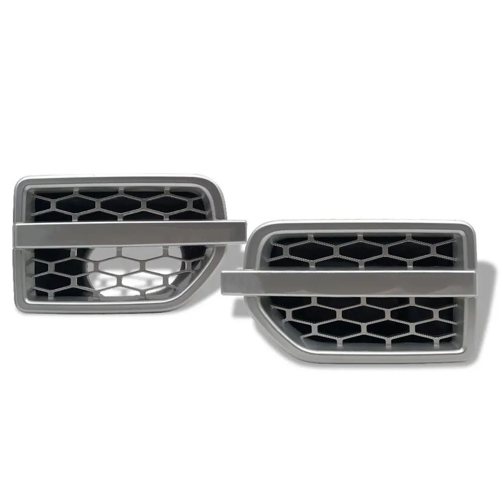 EJUOYO Side Vent Decor Sticker Fit For Land Rover Discovery 4 LR4 2010-2016 Car Air Intake Fender Vents Side Grille Car Fender Side Vents(1pair silver)