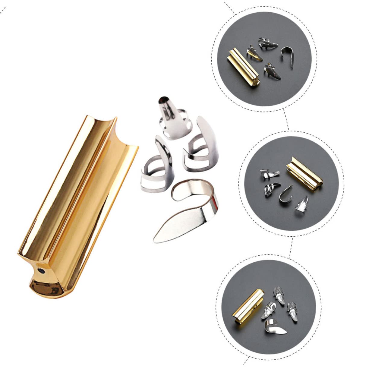 Toyvian 2 zestawy akcesoriów gitarowych do gitary gitarowej slide gitar pick guitar akcesoria do gitary, suwaka gitarowego, dźwignia przesuwna, do gitary elektrycznej, hawajskiej suwaka, głośnik,