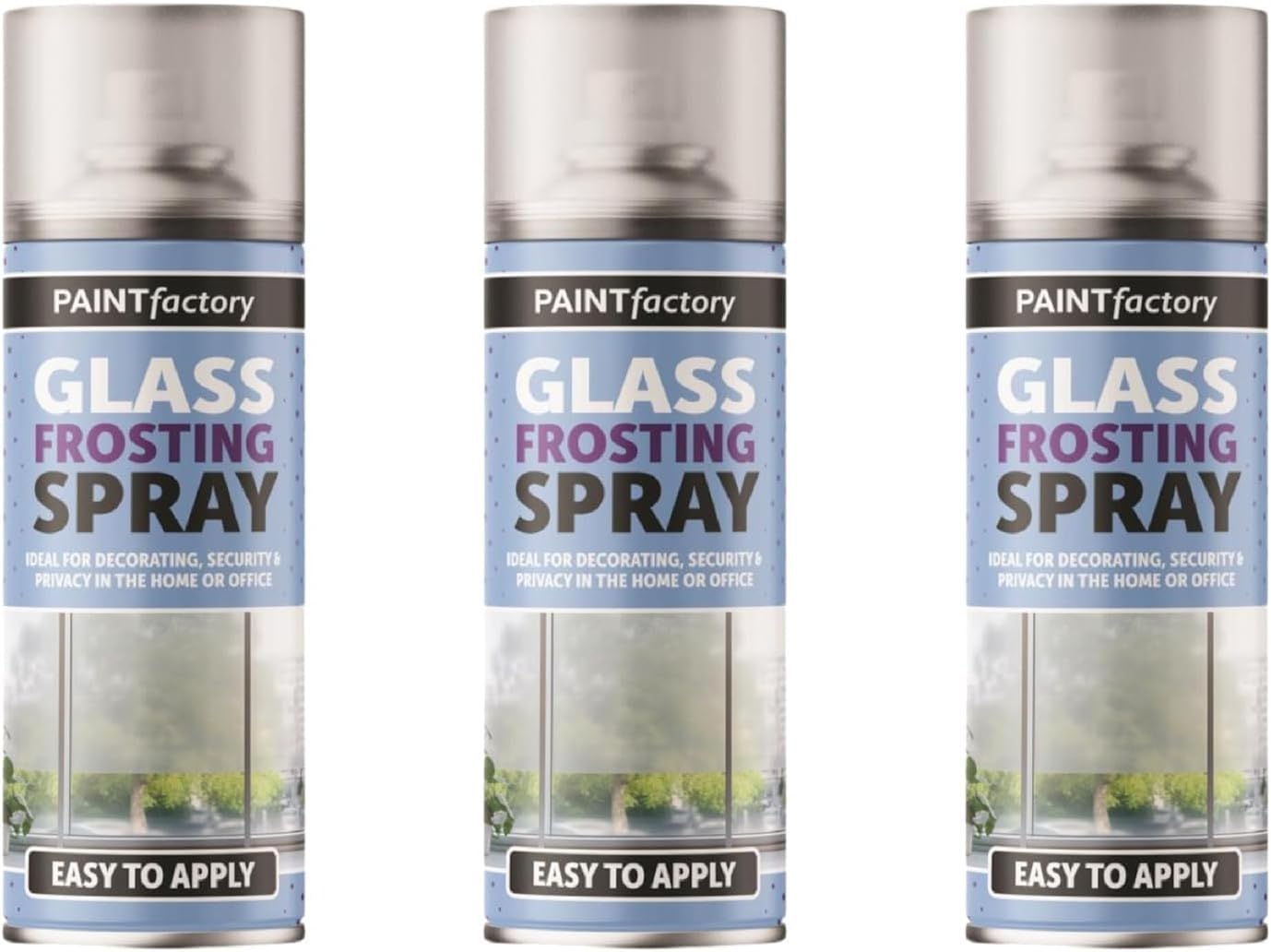 VARNOX, Glass Window Frosting Spray Paint 400ml – Direct-to-Glass Translucent Privacy Coating for Windows & Doors – Quick-Dry Decorative Frosted Effect (3PCS)