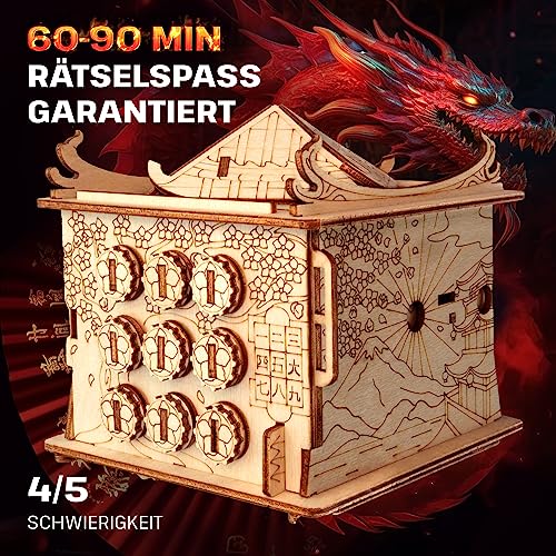 ESC Welt House of Dragon - Escape Room Spiel - Geschenke für Männer und Frauen - 3D Puzzle Box Spiele aus Holz für Erwachsene und Kinder… – Ansicht 2