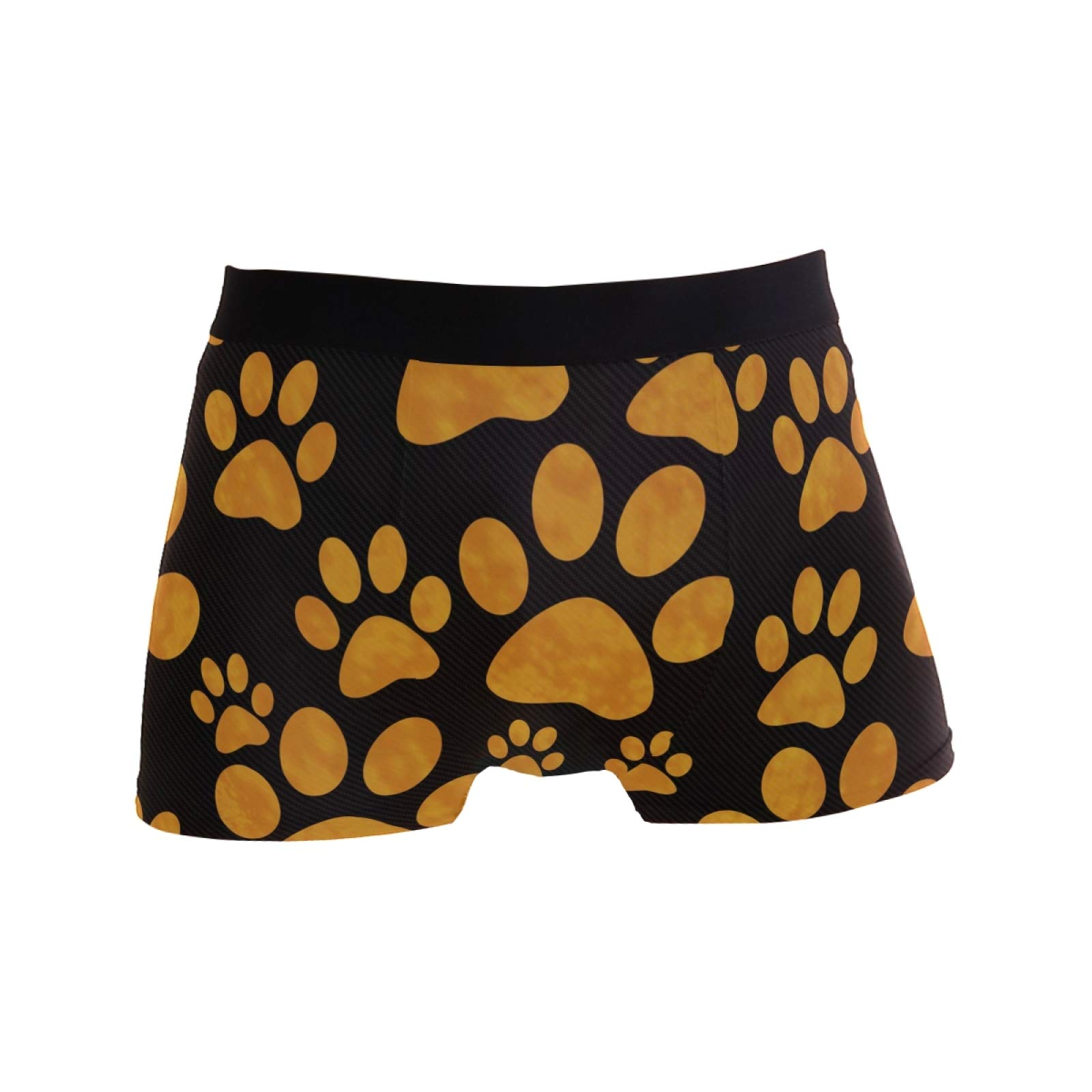Linomo Men's Boxer Briefs Animal Dog Paw Print Boxers Shorts Underwear Underpants