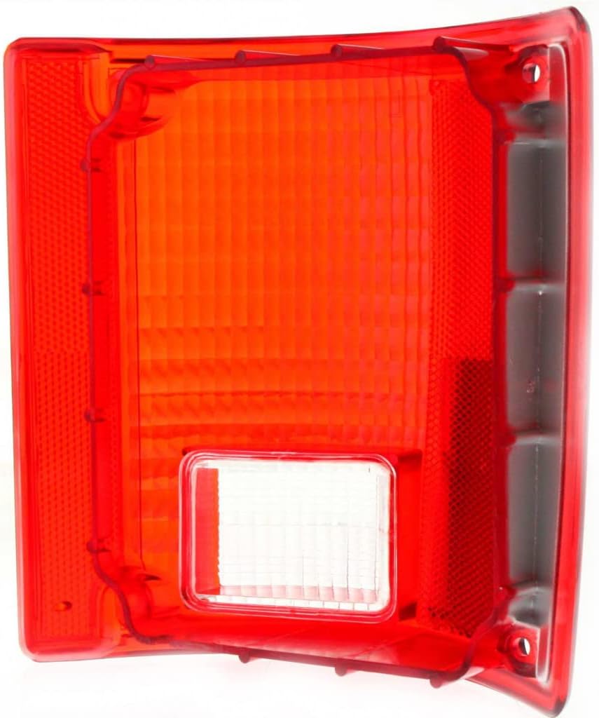 CarLights360 For 1973-1991 Chevy Blazer Tail Light Lens Only Driver Side Red/Clear Lens Plastic Lens GM2808111 | 5965775