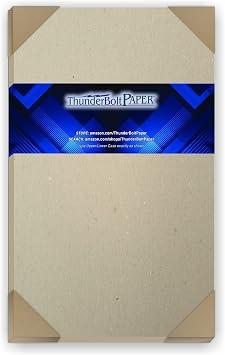 25 Sheets Chipboard 46pt Point 8.5" X 14" 8.5X14 Inches Legal|Menu Size .046 Caliper Thick Cardboard Craft|Packaging Brown Kraft Paper Board