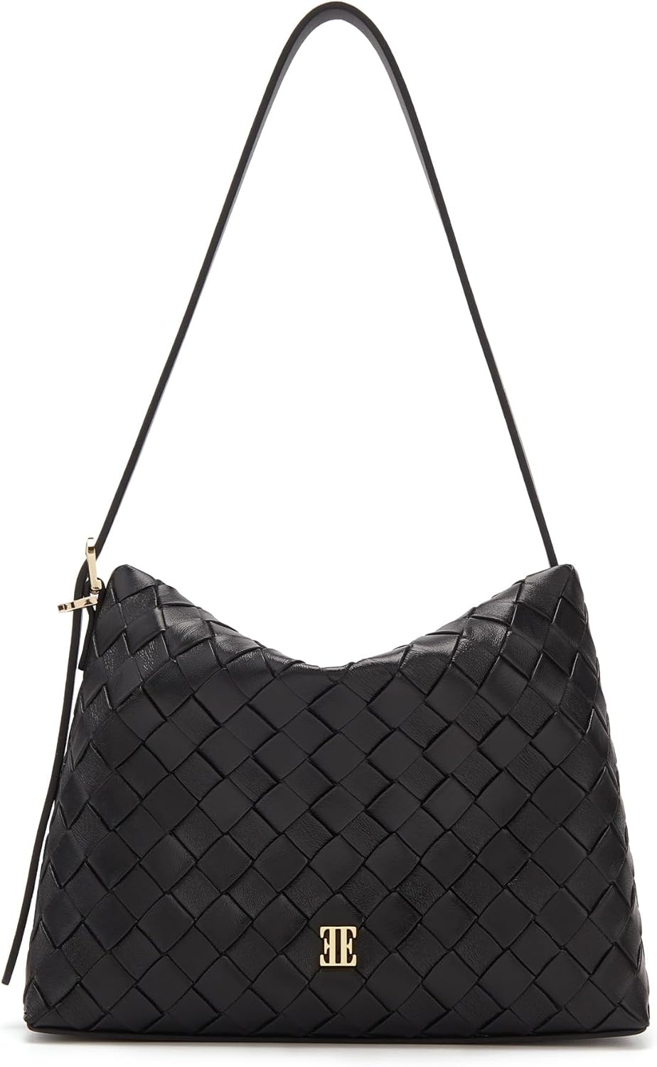 ELLE Women's Small Woven Vegan Leather Convertible Shoulder Bag