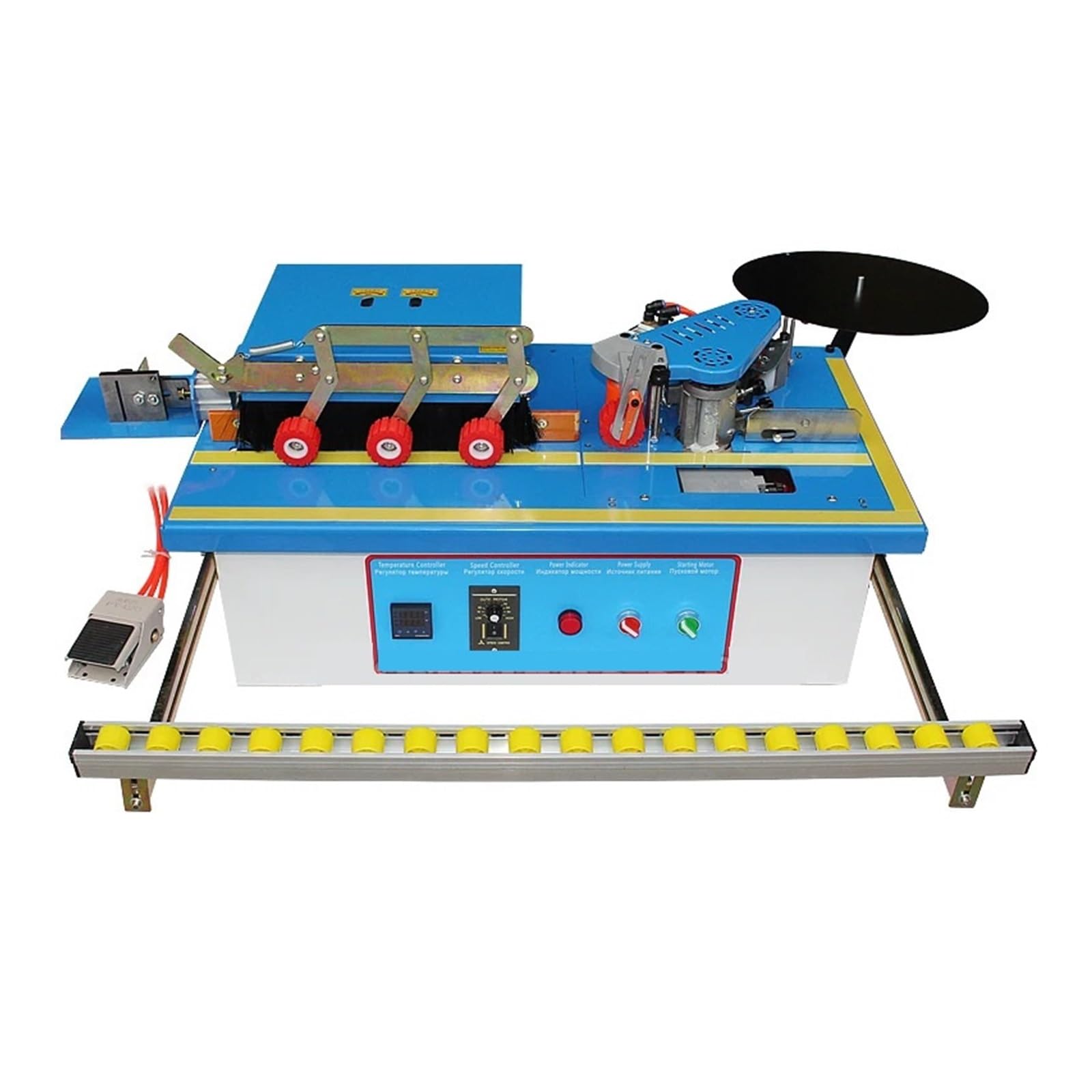 Portable Wood Edge Banding Machine 45kg Type with Trimming Double Glue MY70 Woodworking Plywood Carpentry Bander Trimmer Operates Smoothly Performs Well