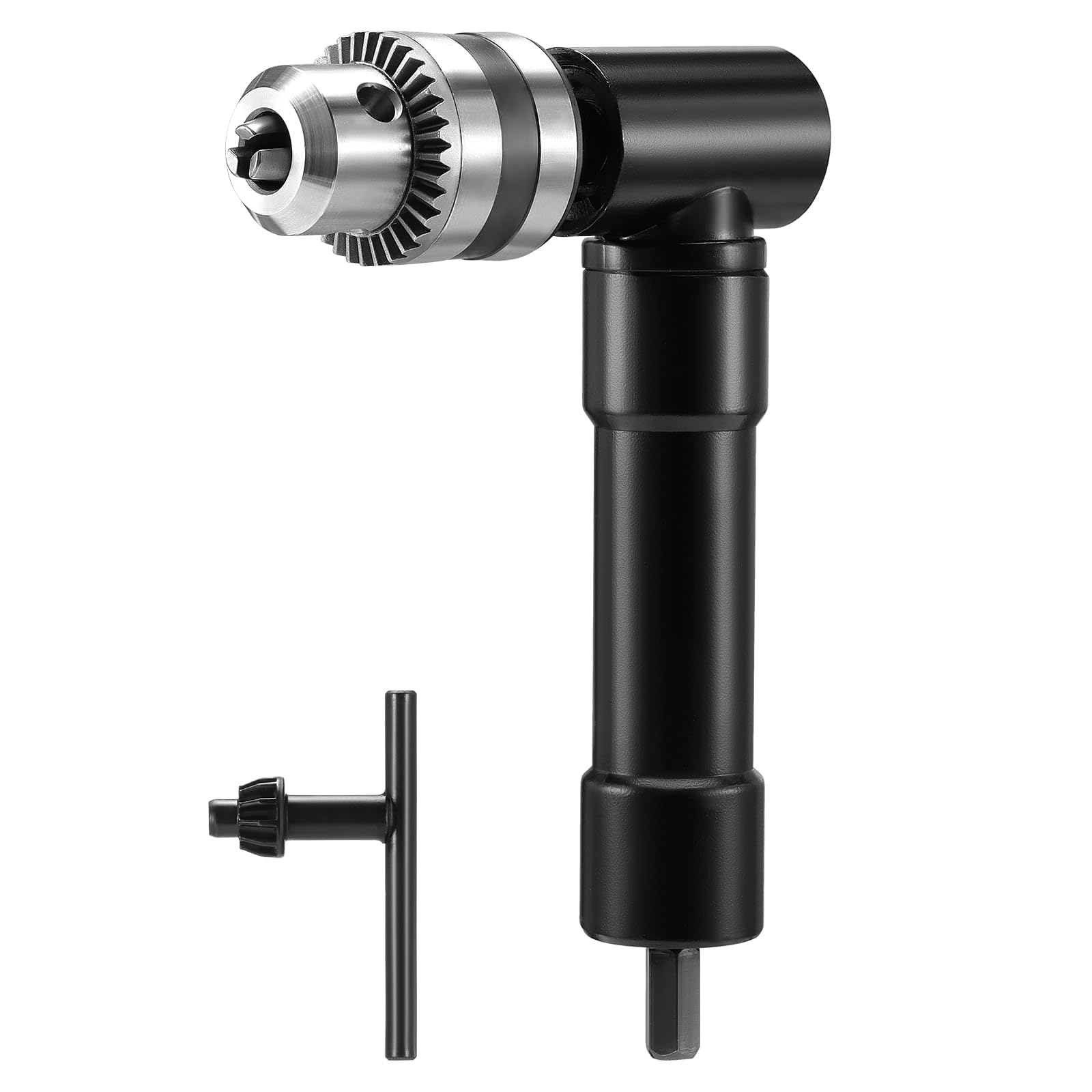 Faankiton 90°Right Angle Drill Attachment 1-10mm Chuck, Right Angle Bend Extension Keyless Chuck Converter Adapter
