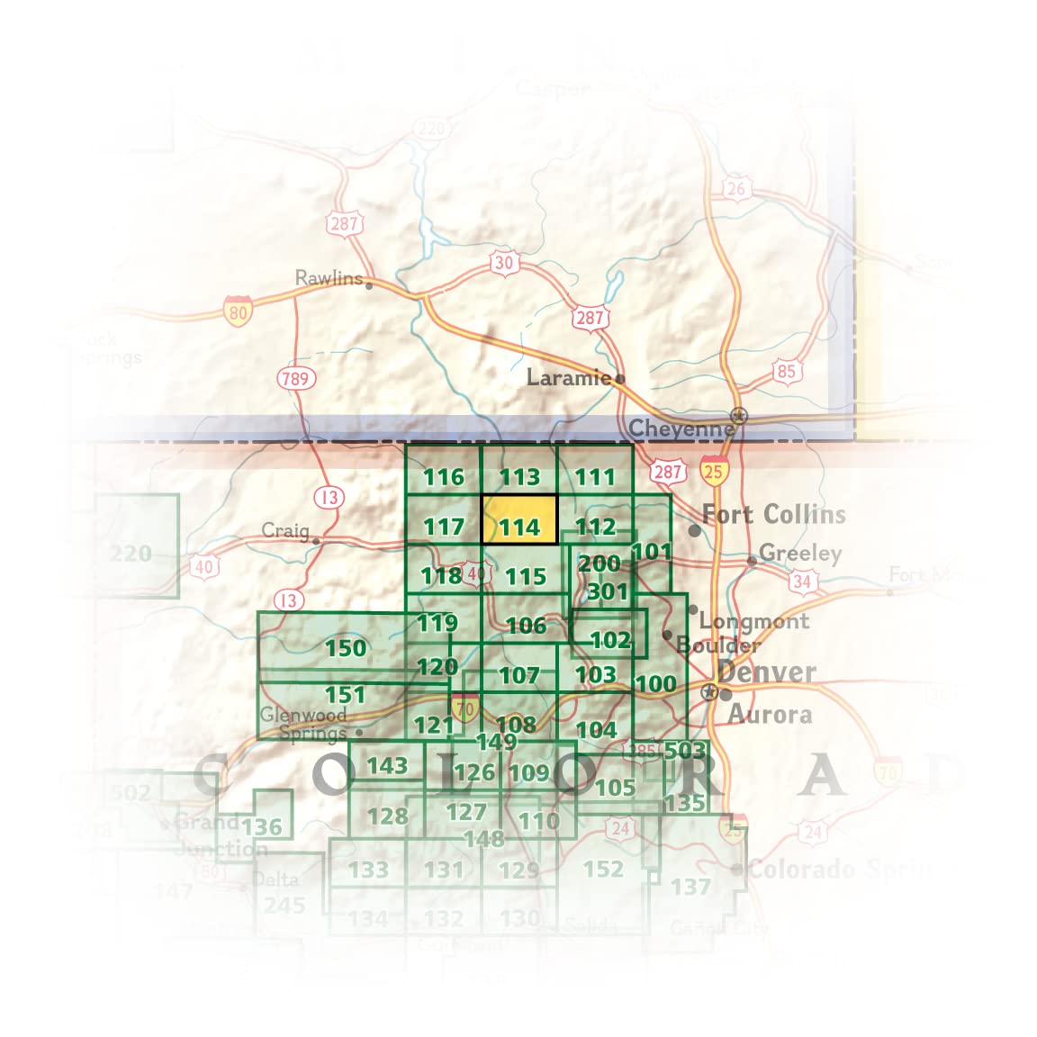 Walden, Gould Map (National Geographic Trails Illustrated Map, 114)