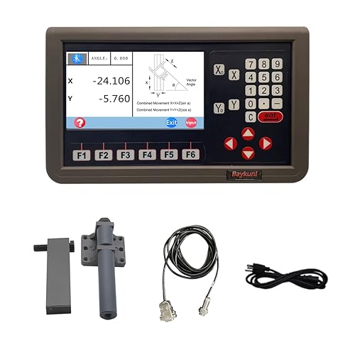 Miniatura 2 de Codificador de escala de vidrio lineal óptico de alta precisión 59.055 in 10.630 in 5um para máquina de torno 2 ejes LCD lectura digital DRO Display