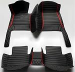 Custom Car Floor Mats Compatible with Mazda CX-5 CX-3 CX-4 CX-7 CX-8 CX-30 Mazda 6 Mazda 3 Mazda CX-9 Waterproof Non-Slip Weather Full Coverage Floor Liners (All Black with Red bar)