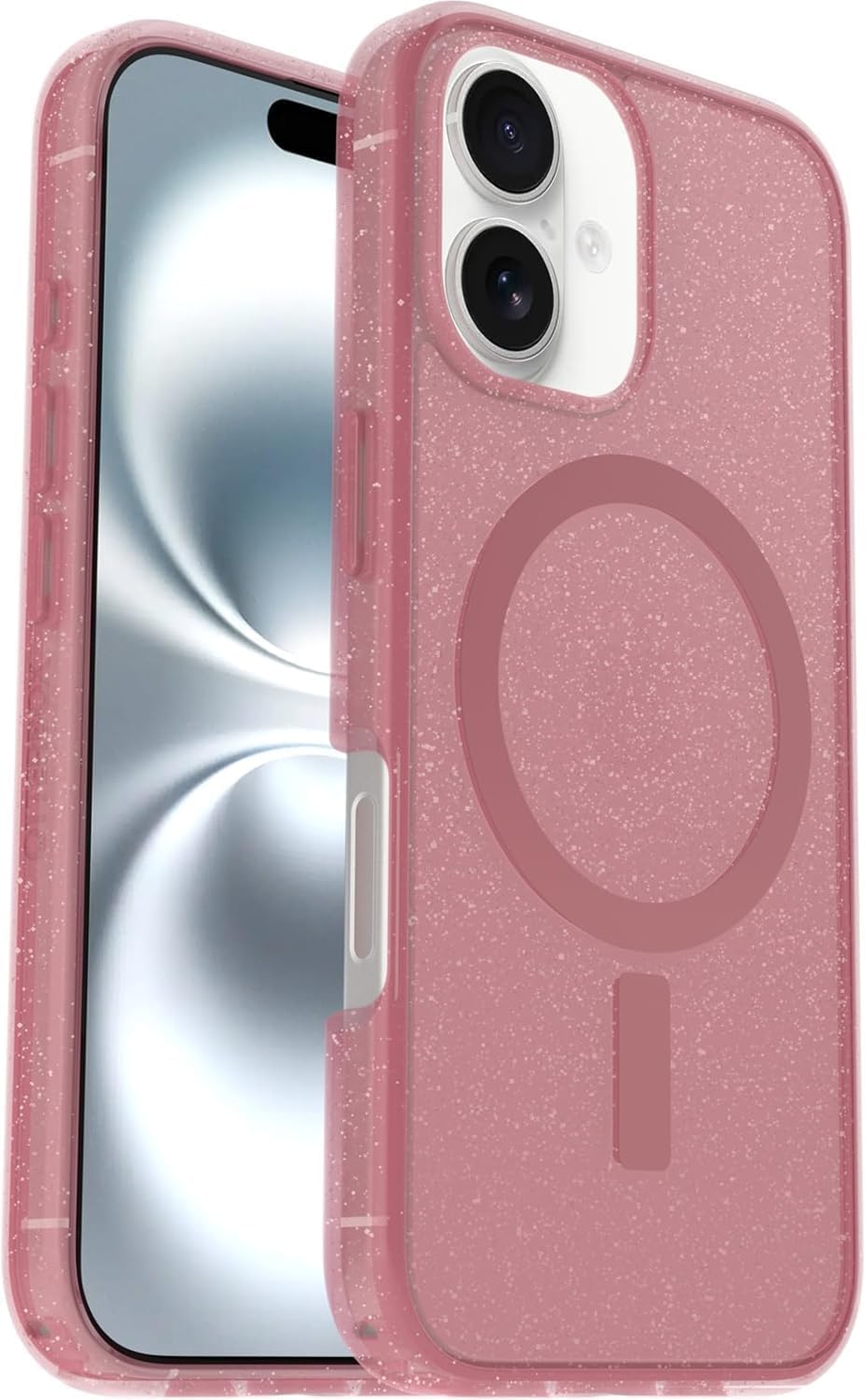 OtterBox iPhone 16 - Symmetry MagSafe Case - Ultra-Slim - Raised Edges Protect Camera & Screen - Non-Retail Packaging - Thimbleberry (Pink)