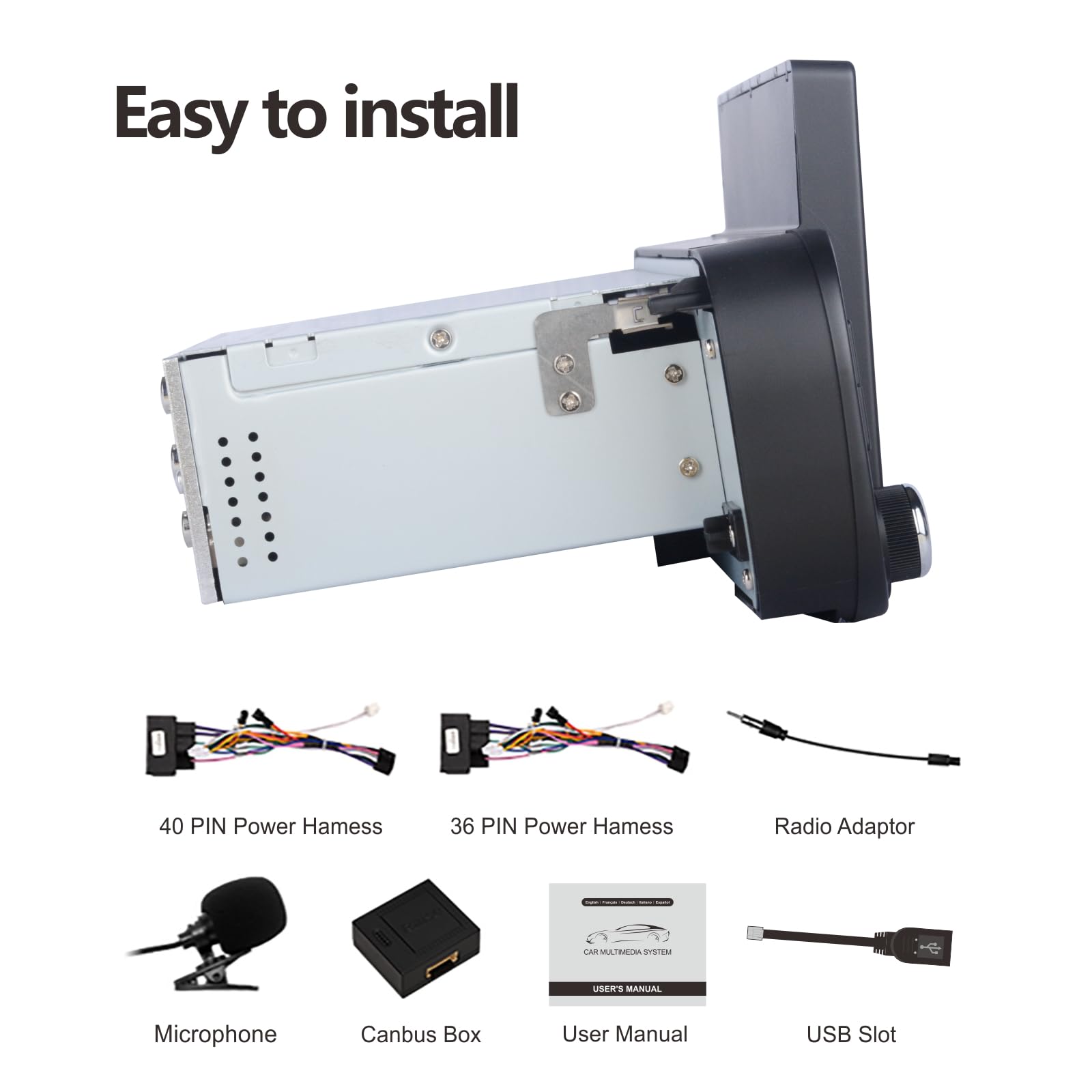 Car Radio wireless Carplay e Android Auto per Fiat Panda 2013-2020, Mirror Link Bluetooth 5.0 con touchscreen da 7 pollici RDS AM/FM USB DSP ad alta potenza Subw EQ SWC