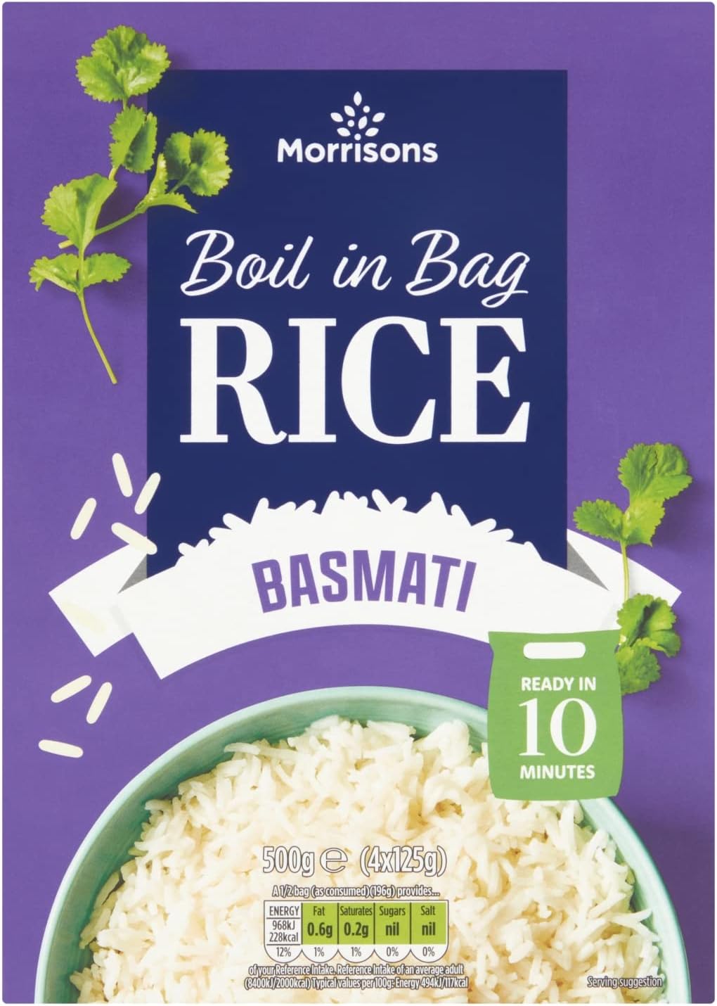 Morrisons Basmati Boil in The Bag Rice, 4 x 125g