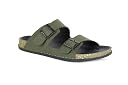AADI Men's Olive Synthetic Leather Lightweight Comfortable Indoor Outdoor Daily Use Casual Slides/Slippers/Sandals gallery image