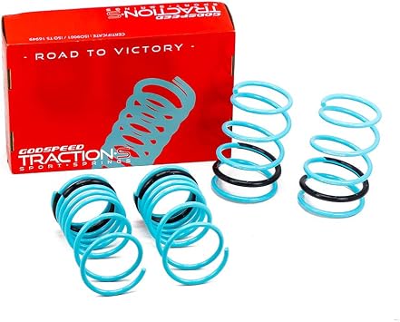 Godspeed LS-TS-SU-0004 Traction-S Performance Lowering Springs, Improve Overall Handling And Steering Response