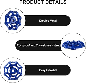Amazon | uxcell 外部用蛇口ハンドル 2個5 x 5mm-丸いホイールハンドル