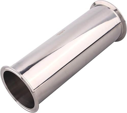 Miniatura 10 de DERNORD Tubo de carrete sanitario, acero inoxidable 304, abrazadera triple de 4 pulgadas, longitud de 36 pulgadas