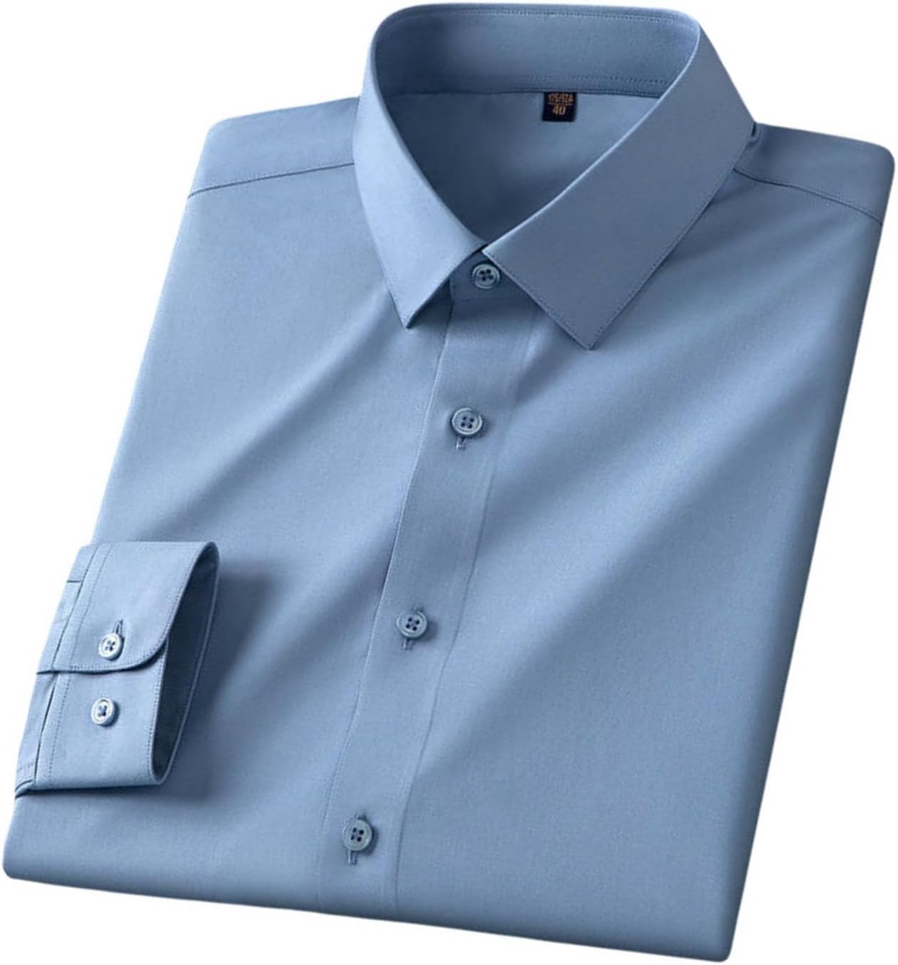 Men's Mulberry-Silk Long Sleeve Anti-Wrinkle Wrinkle-Free Business Middle-Aged Social Shirt