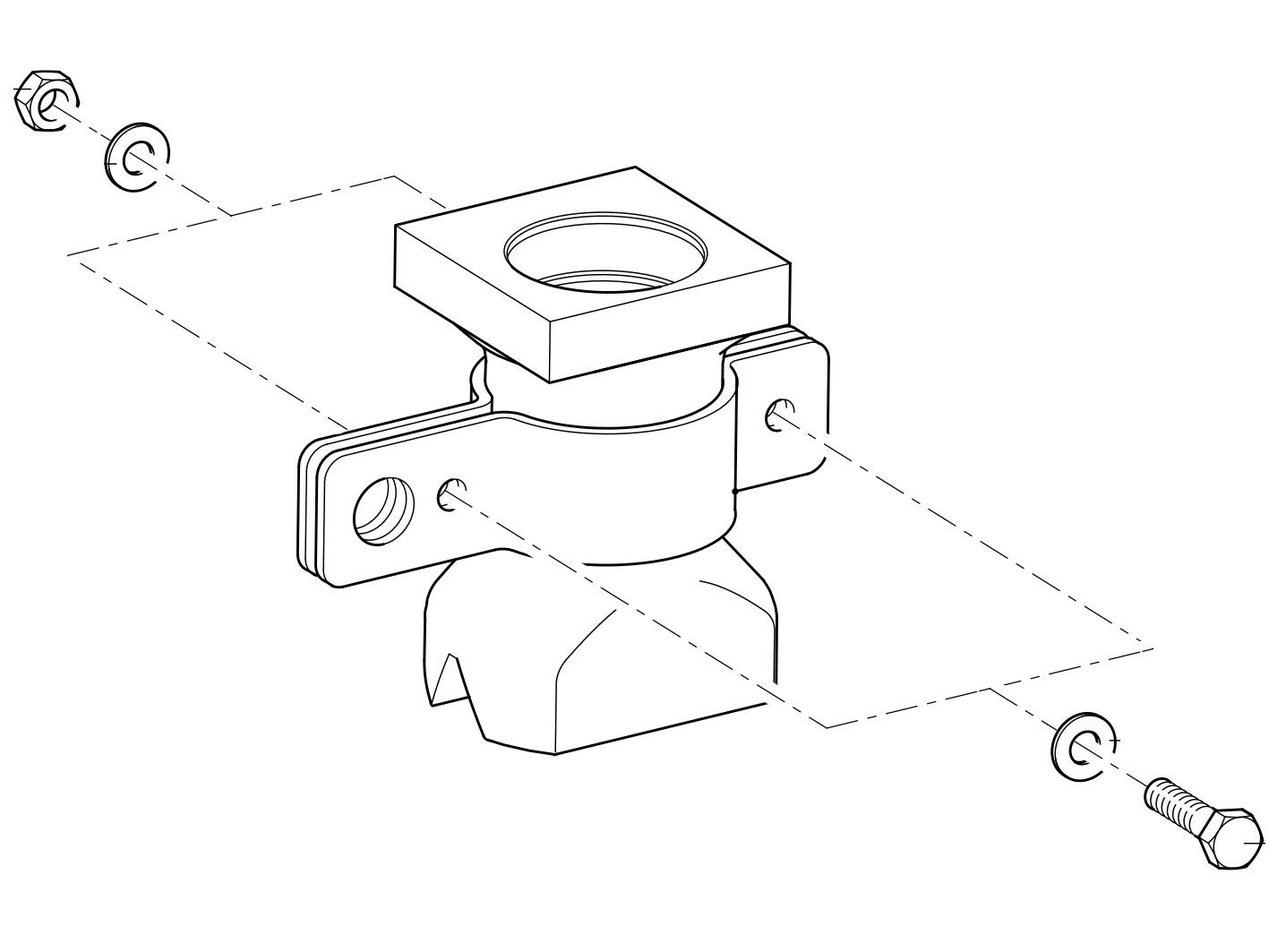 Westfalia Safety Clamp (56 mm Diameter) for Removable Towing Hitch – for The Brake Cable of The Trailer with Permissible Total Weight of Over 750 kg to 3500 kg