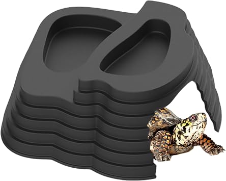 Turtle Water Bowl with Ramp PVC Decorative Aquarium Turtle Bowl